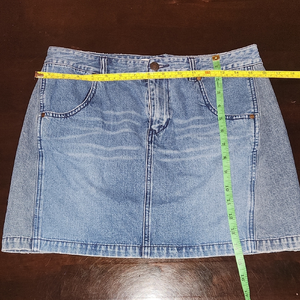 Armani Exchange Light Blue Denim Mini Skirt